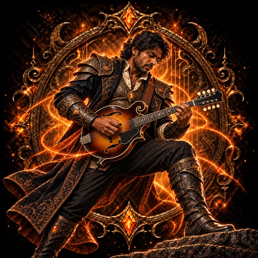 Mandolin Warrior character art